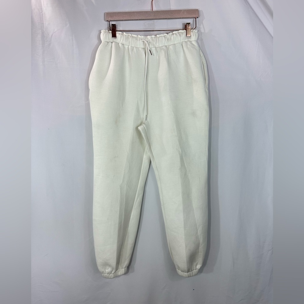 Grey Lab white scuba jogger sweatpants size M